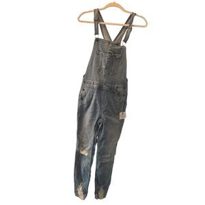 Sneak Peek Distressed Overalls Size Small BNWT